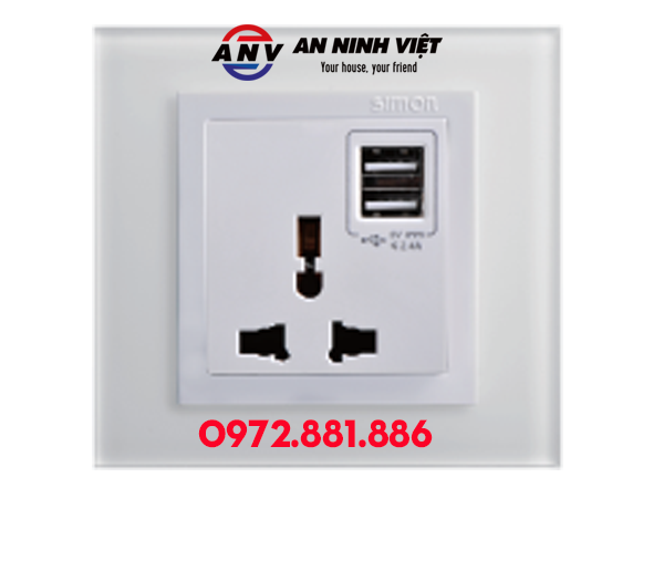 MODULE Ổ CẮM ĐA NĂNG + 2 CỔNG USB