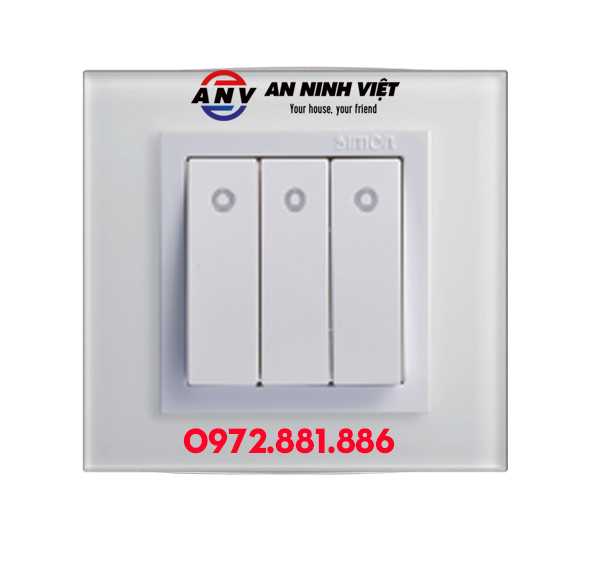 MODULE CÔNG TẮC BA 1 CHIỀU CÓ LED