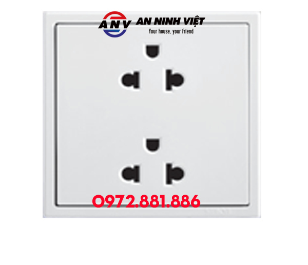 BỘ Ổ CẮM ĐÔI 3 CHẤU