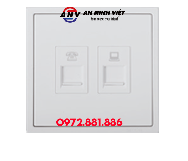 MODULE Ổ CẮM ĐIỆN THOẠI + MẠNG (CAT6)